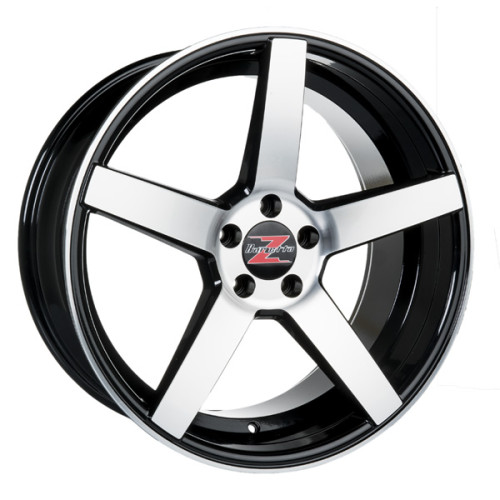 20" 5x108 Barzetta Tenente Black Polished ET40 8.5J