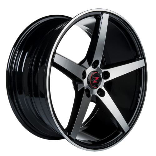 18" 5x112 Barzetta Capitano Black Polished ET35 8J