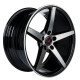 18" 5x112 Barzetta Capitano Black Polished ET35 8J