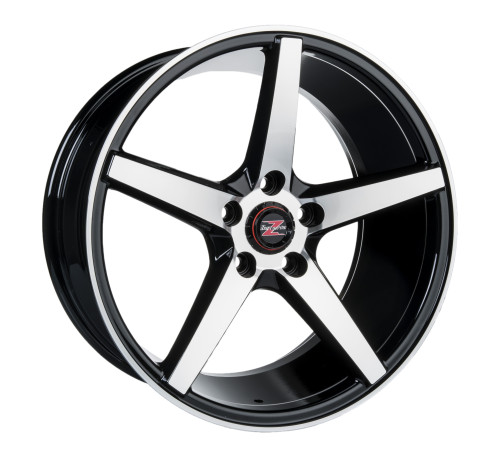 18" 5x112 Barzetta Capitano Black Polished ET30 9J