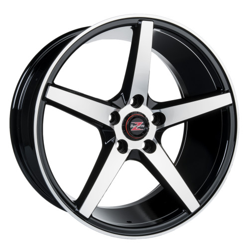 18" 5x112 Barzetta Capitano Black Polished ET35 8J