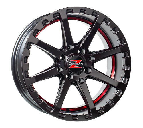 16" 4x137 Barzetta ATV Satin Black With Red Stripe ET10 7J