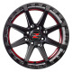 16" 4x137 Barzetta ATV Satin Black With Red Stripe ET10 7J