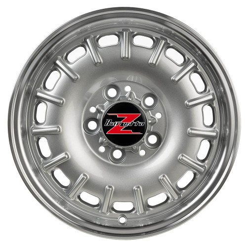 14" 5x112 Barzetta Baroque Silver Polished Lip ET30 6J