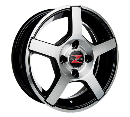 13" 4x100 Barzetta Carrello Black Polished ET30 4.5J