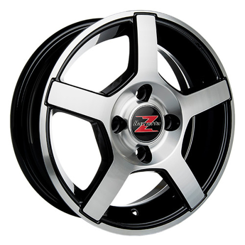 13" 4x100 Barzetta Carrello Black Polished ET30 4.5J