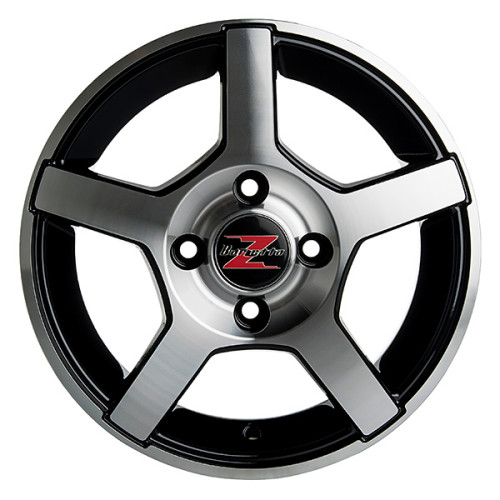 13" 4x100 Barzetta Carrello Black Polished ET30 4.5J
