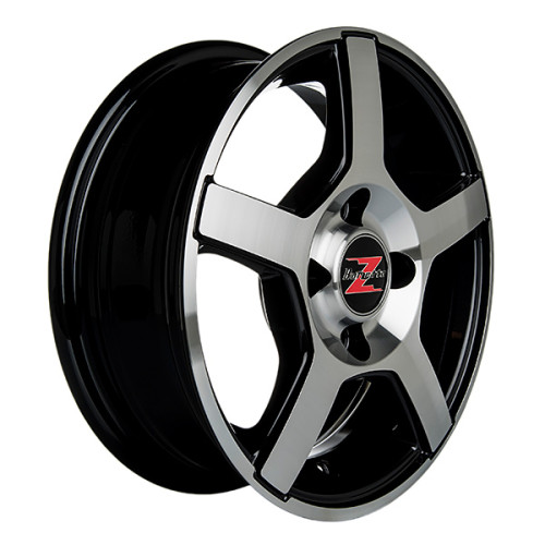 13" 4x100 Barzetta Carrello Black Polished ET30 4.5J