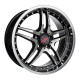 18" 5x112 Barzetta GT Black Polished Chrome Rivets ET45 8J