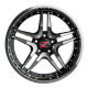 18" 5x112 Barzetta GT Black Polished Chrome Rivets ET45 8J