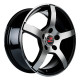 15" 4x100 Barzetta Inverno Black Polished ET40 6J