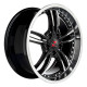 18" 5x120 Barzetta Mi6 Black Polished Chrome Rivets ET20 8J