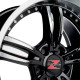 18" 5x120 Barzetta Mi6 Black Polished Chrome Rivets ET20 8J