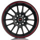 16" 4x100 Barzetta Player Black ET38 7J