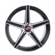 18" 5x108 Barzetta Vulcanus Black Polished RIMFORGED ET40 8J