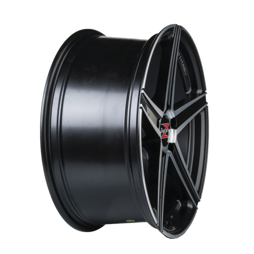 18" 5x108 Barzetta Vulcanus Black Polished RIMFORGED ET40 8J