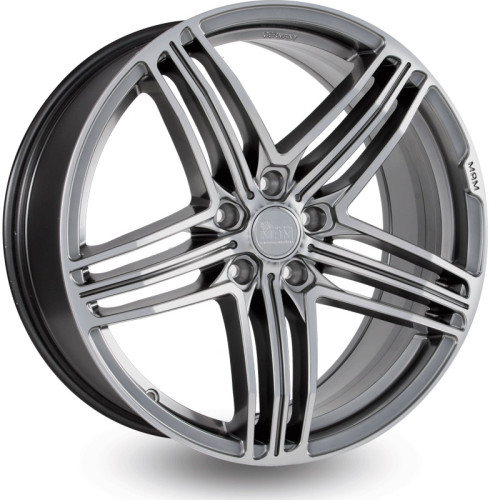 20" 5x112 MAM 11 Titan Grey Front Polish ET42 8.5J