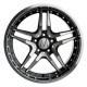18" 5x112 Melchior GT Black Polished Chrome Rivets ET35 8J