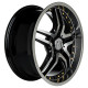 18" 5x112 Melchior GT Black Polished Gold Rivets ET35 8J