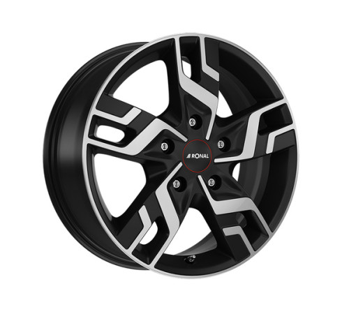 16" 5x112 Ronal R64 BLACK-MATT-FRONT CUT ET52 6.5J