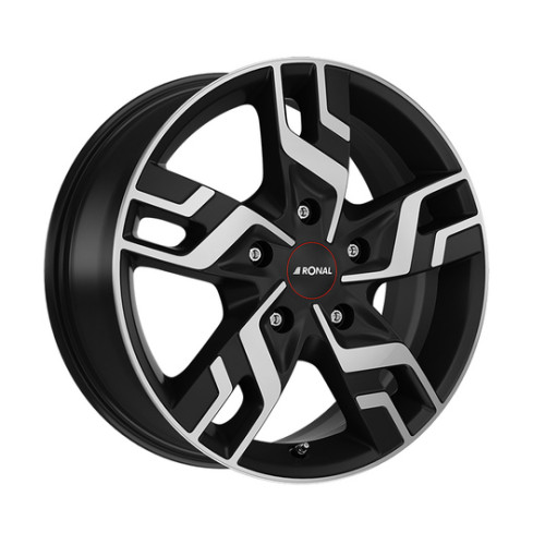 16" 5x112 Ronal R64 BLACK-MATT-FRONT CUT ET52 6.5J