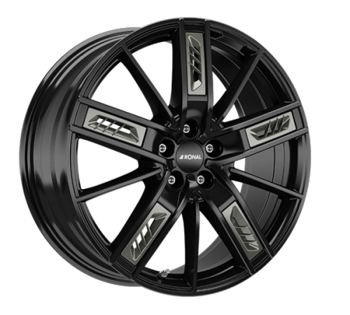 20" 5x114,3 Ronal R67 Grey Right JET BLACK ET40 8.5J
