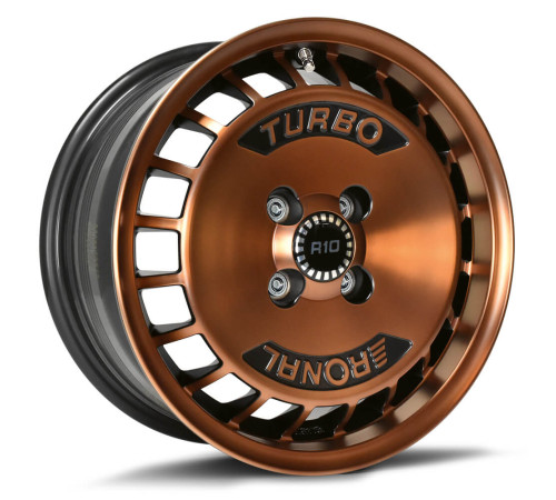 15" 4x100 Ronal R10 TURBO COPPER MATT-FRONT DIAMOND CUT ET28 7.0J