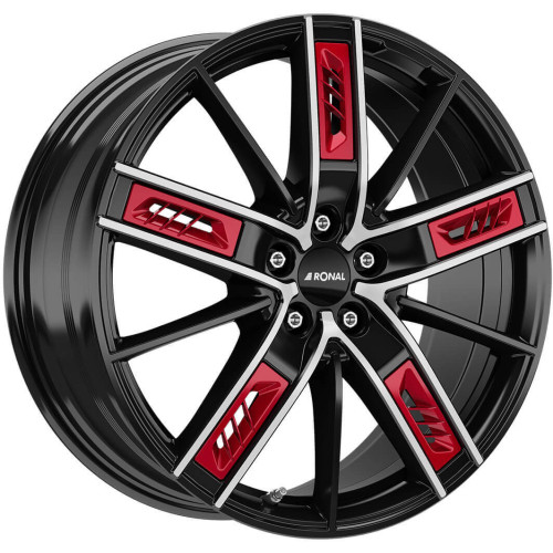 20" 5x114,3 Ronal R67 Red Right JET BLACK ET40 8.5J