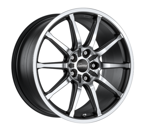 18" 5x112  Speedline SC1 Motorismo RACING BLACK-MATT-FRONT CUT ET45 7.5 J