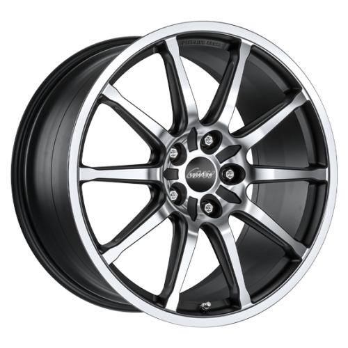 18" 5x108  Speedline SC1 Motorismo RACING BLACK-MATT-FRONT CUT ET40 7.5 J