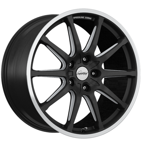 19" 5x112 Speedline SC1 Motorismo RACING BLACK-MATT-RIM LIP CUT ET25 9.5J
