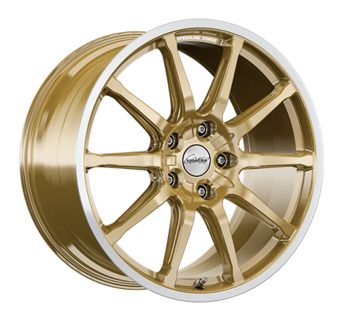 19" 5x108 Speedline SC1 Motorismo RACING GOLD-RIM LIP CUT ET50 8.0J