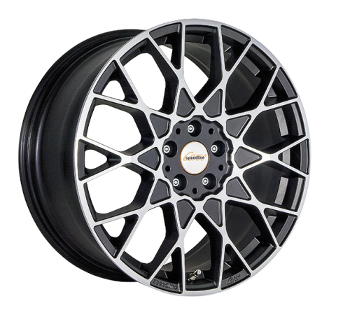 19" 5x100 Speedline SL3 Cesare MATT BLACK-FRONT CUT ET35 8.0J