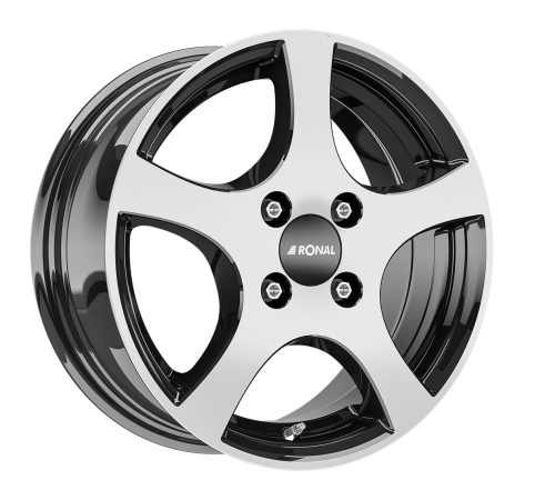 14" 4x100 Ronal CA2 JET BLACK-FRONT CUT ET30 6.0J