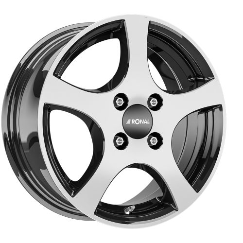 14" 4x100 Ronal CA2 JET BLACK-FRONT CUT ET30 6.0J