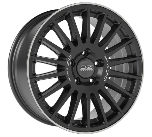 18'' 6x139.7 OZ Racing Rally Desert Matt Black Silver Let. Diamond Lip ET45 8J