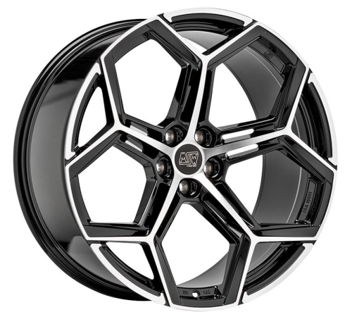 22'' 5x112 MSW 53 Gloss Black Full Polished ET19 10.5J