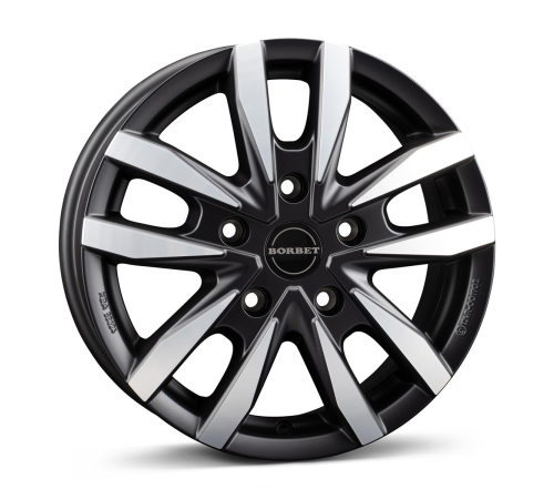 16'' 5x118 Borbet CW5 black polished matt ET68 6J