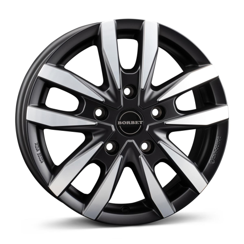 16'' 5x118 Borbet CW5 black polished matt ET68 6J