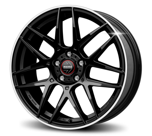 18'' 5x114.3 Momo Competizione Glossy Black Polished Lip ET40 8J
