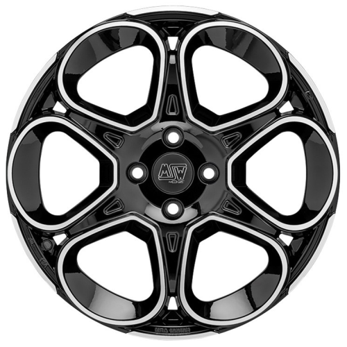 17'' 5x114.3 MSW 83 Gloss Black Full Polished ET32 7J