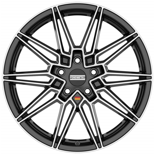 19'' 5x112 Fondmetal Thoe Glossy Black Machined ET41 9J
