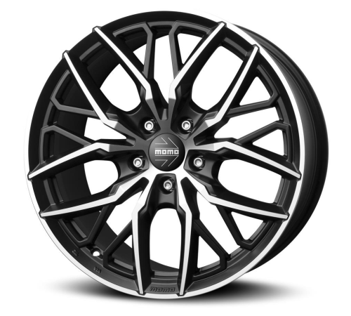 19'' 5x108 Momo Spider Matt Black Polished ET45 8.5J