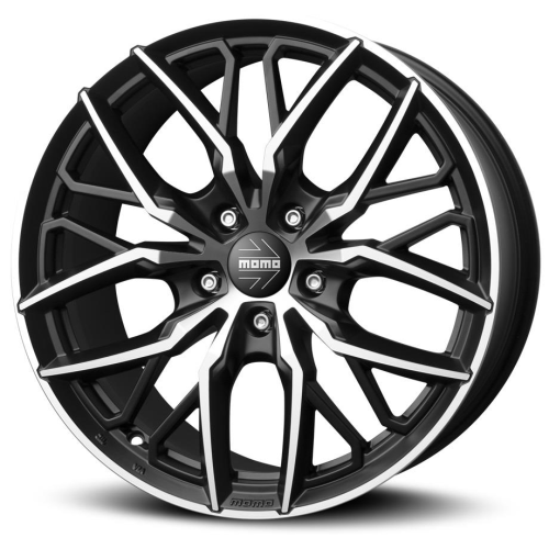 19'' 5x114.3 Momo Spider Matt Black Polished ET45 8.5J