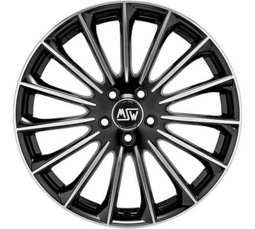 19'' 5x112 MSW 30 Gloss Black Full Polished ET45 9.5J
