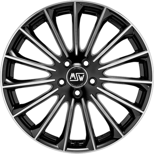 18'' 5x108 MSW 30 Gloss Black Full Polished ET45 7.5J