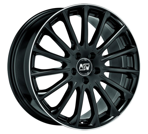18'' 5x108 MSW 30 Gloss Black+Diamond Lip ET45 7.5J