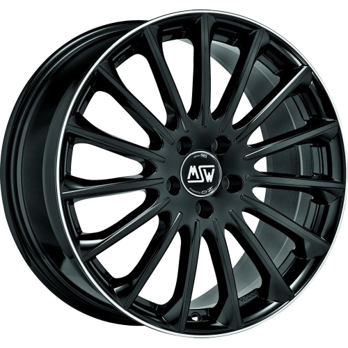 18'' 5x108 MSW 30 Gloss Black+Diamond Lip ET45 7.5J