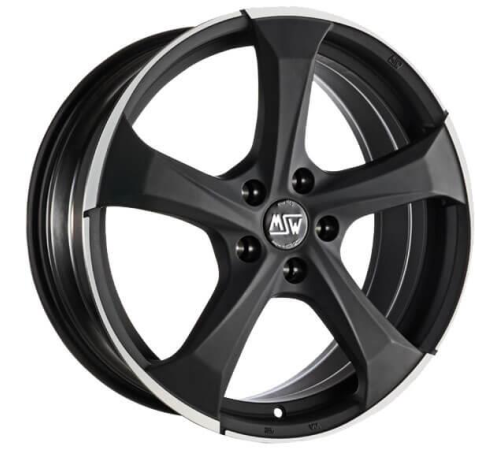 19'' 5x112 MSW 47 Matt Dark Titanium Full Polished ET21 8J