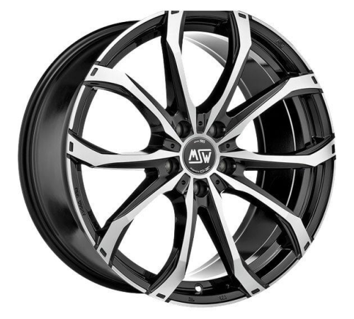 16'' 5x108 MSW 48 Van Gloss Black Full Polished ET46 7J